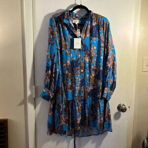 NWT Xirena Anastasia Dress Cerulean Medley Floral Blue , Size XS - out of stock